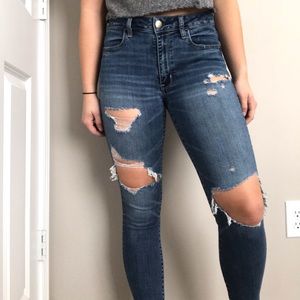 Distressed American Eagle Jeans